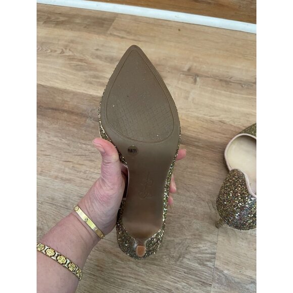 NWT Jessica Simpson Womens Glitter Pointed-Toe Stiletto Heels 9.5 - Picture 9 of 11